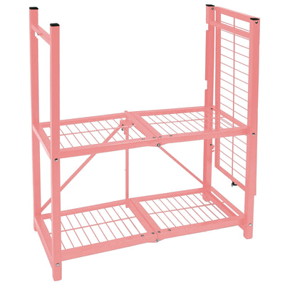 The R3 Series: Foldable 3-Tier storage rack on wheels.  Midsized Heavy Duty Model