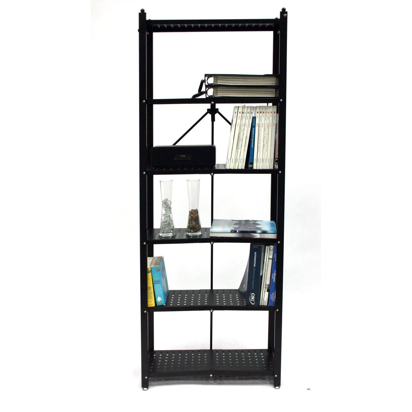 THE RB - FOLDABLE 6-TIER PERFORATED RACK. TALL/SLIM MODEL.