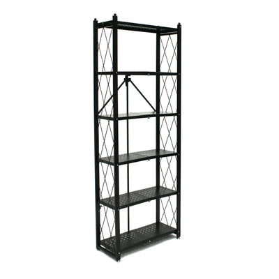 Origami RB Series: Foldout 6-Shelf Modern Perforated Bookcase (OB)-Random Color