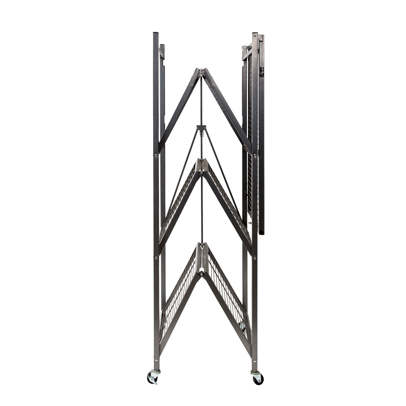 The R5 - Foldable 4-Tier Storage Rack On Wheels. Large Heavy-Duty Model.