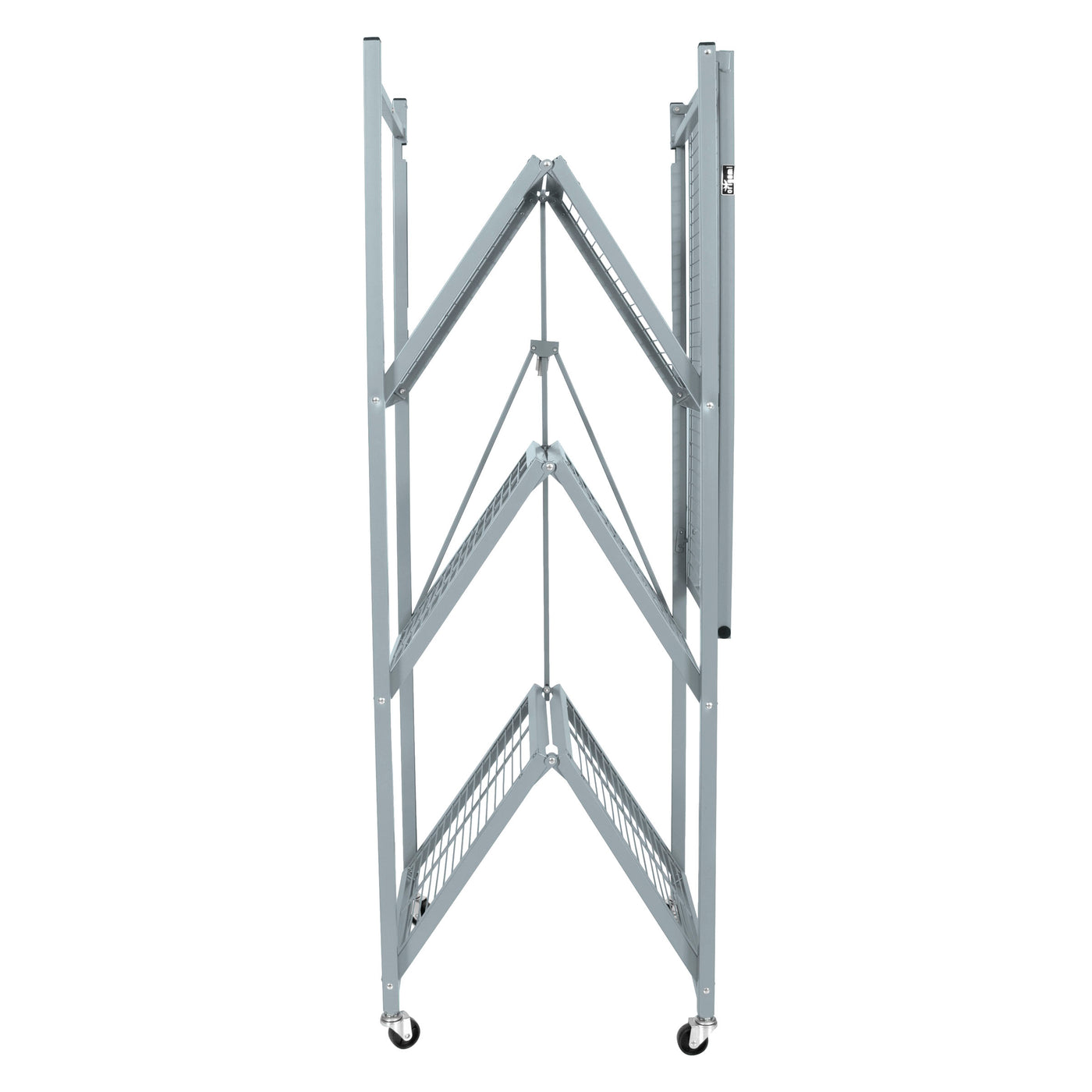 The R5 - Foldable 4-Tier Storage Rack On Wheels. Large Heavy-Duty Model.