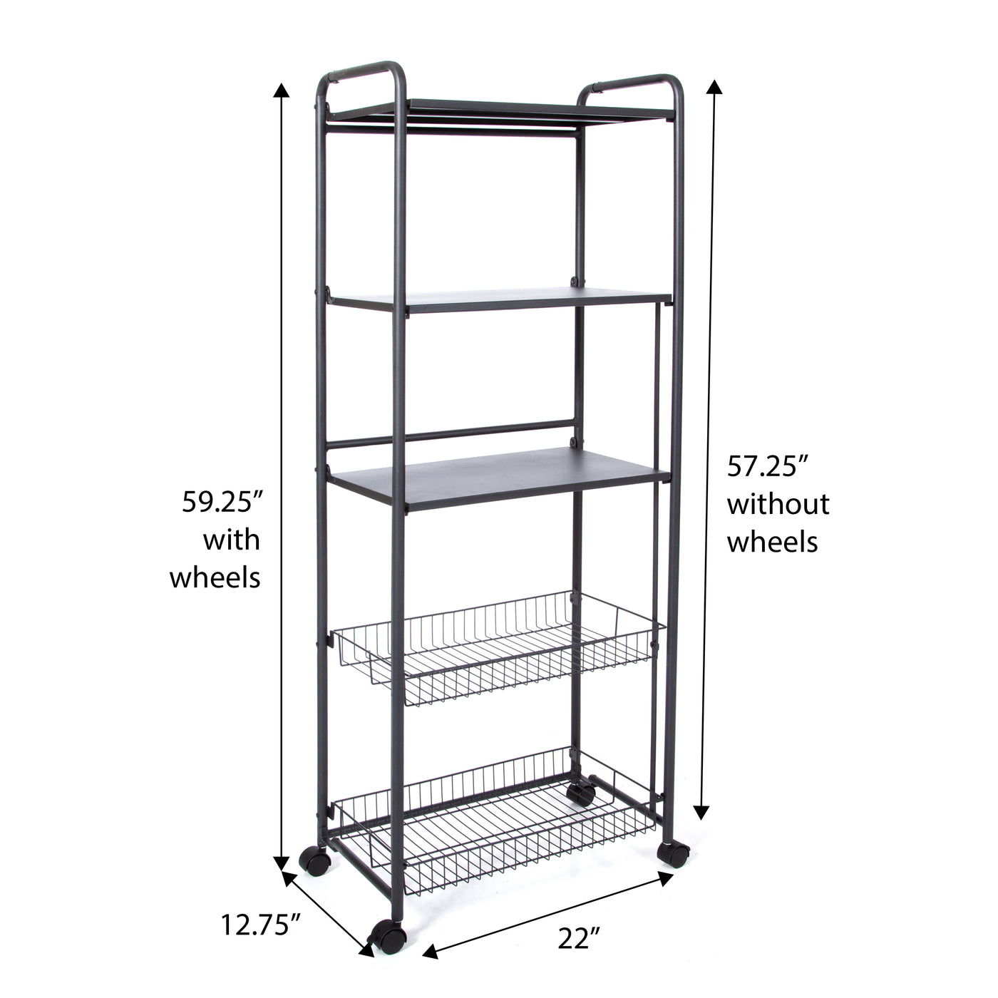 5-Tier Multi-Purpose Storage Rack with Baskets