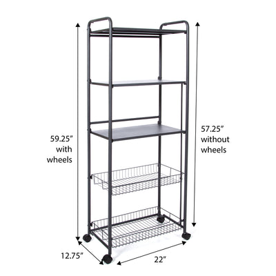 5-Tier Multi-Purpose Storage Rack with Baskets