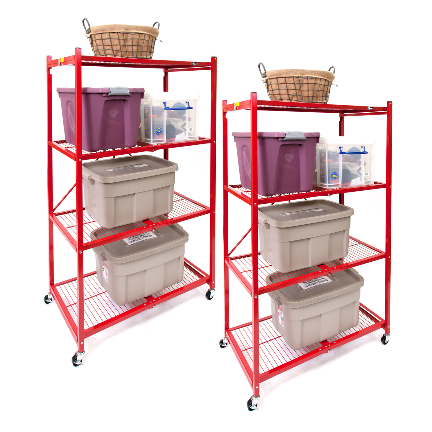 R5 Series: 4-Shelf Large Storage Rack-2 pack