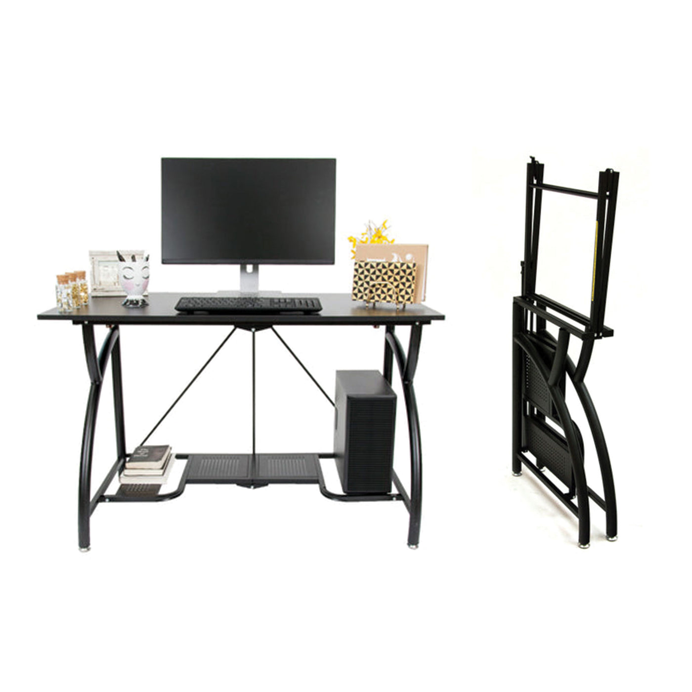 Large Foldout Two-Shelf Desk