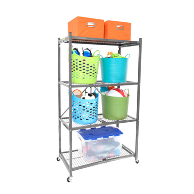 R5 Series: 4-Shelf Large Storage Rack-2 pack