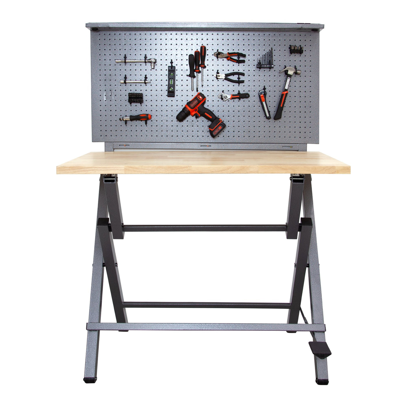 Origami x Mighti Collaboration - Folding Workbench with Pegboard