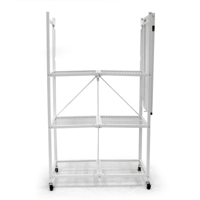 The R5 - Foldable 4-Tier Storage Rack On Wheels. Large Heavy-Duty Model.