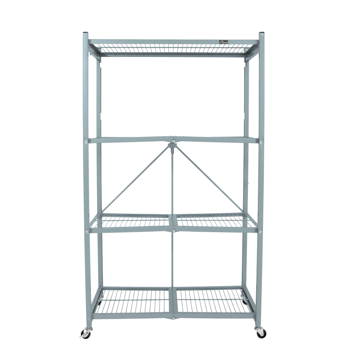 The R5 - Foldable 4-Tier Storage Rack On Wheels. Large Heavy-Duty Model.