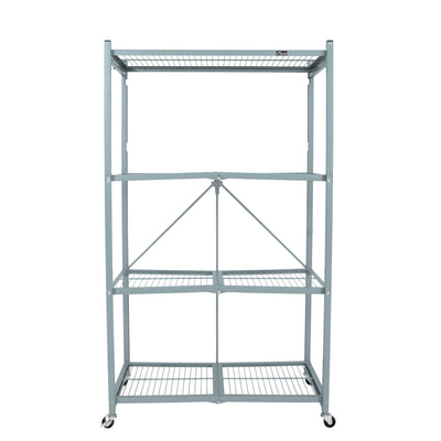 The R5 - Foldable 4-Tier Storage Rack On Wheels. Large Heavy-Duty Model.