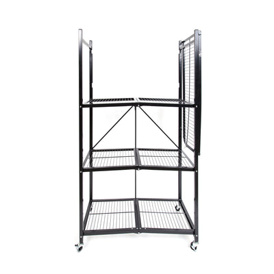 The R5 - Foldable 4-Tier Storage Rack On Wheels. Large Heavy-Duty Model.