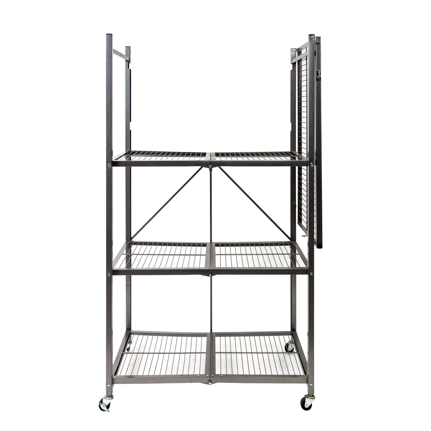 The R5 - Foldable 4-Tier Storage Rack On Wheels. Large Heavy-Duty Model.