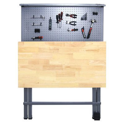 Origami x Mighti Collaboration - Folding Workbench with Pegboard