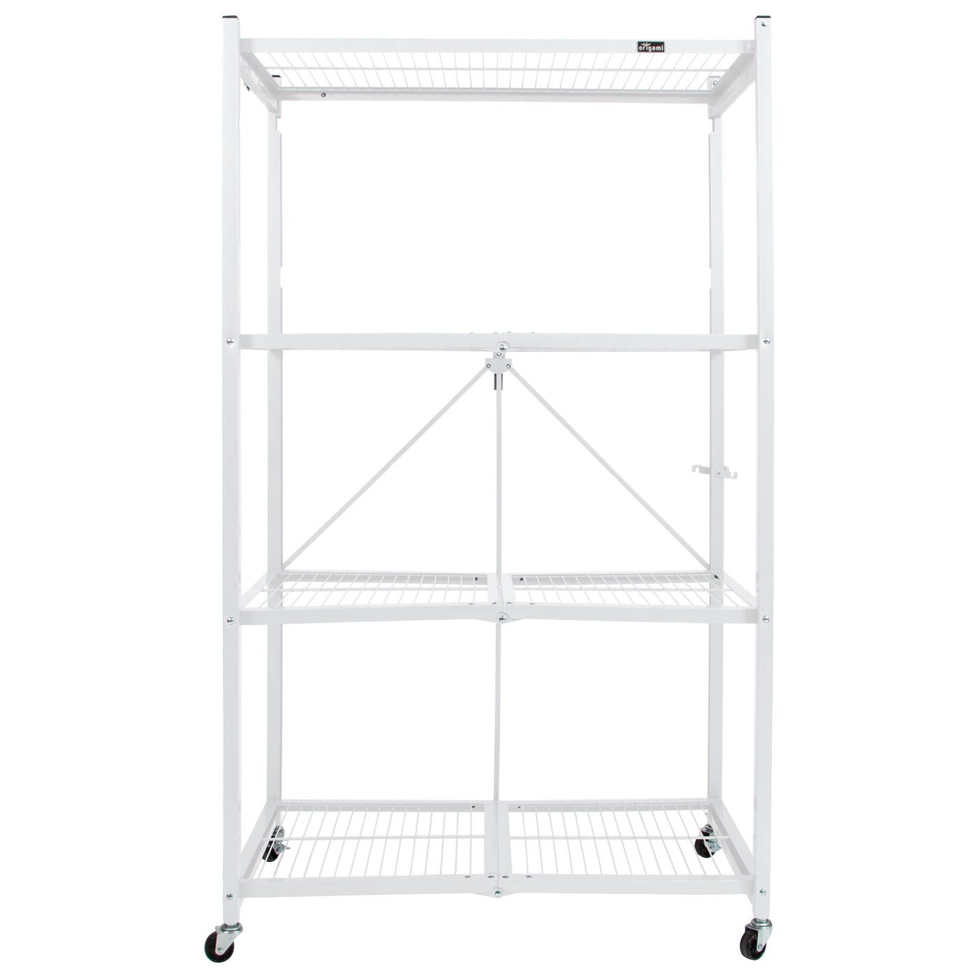 The R5 - Foldable 4-Tier Storage Rack On Wheels. Large Heavy-Duty Model.