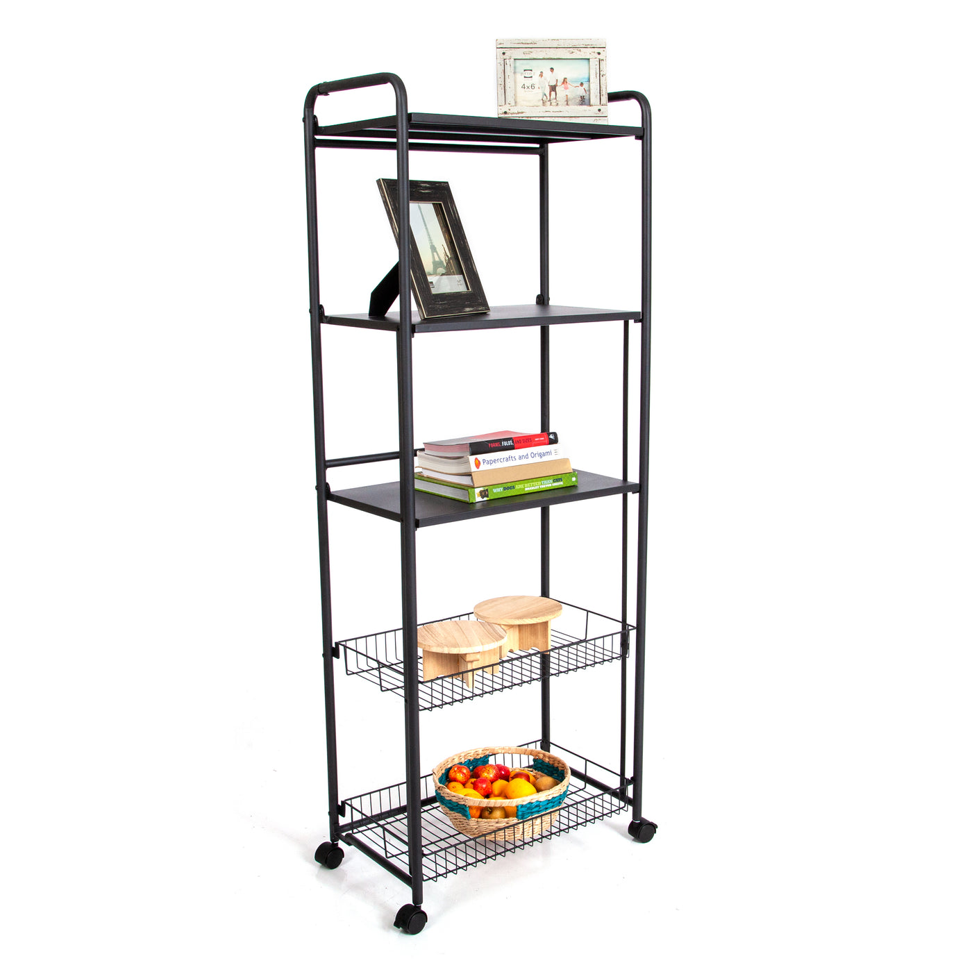 5-Tier Multi-Purpose Storage Rack with Baskets