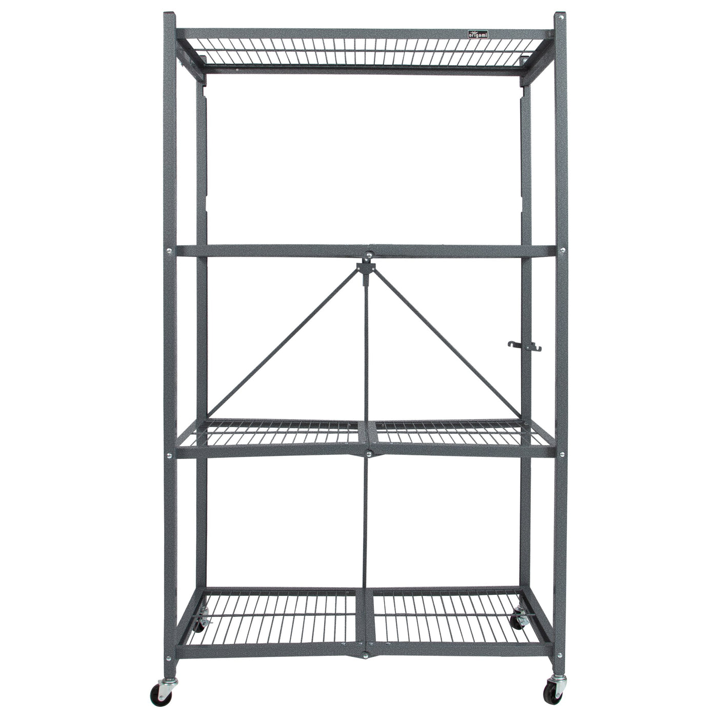 The R5 - Foldable 4-Tier Storage Rack On Wheels. Large Heavy-Duty Model.