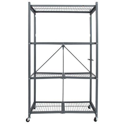 The R5 - Foldable 4-Tier Storage Rack On Wheels. Large Heavy-Duty Model.