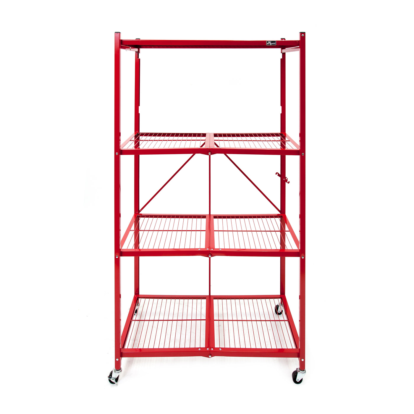 The R5 - Foldable 4-Tier Storage Rack On Wheels. Large Heavy-Duty Model.