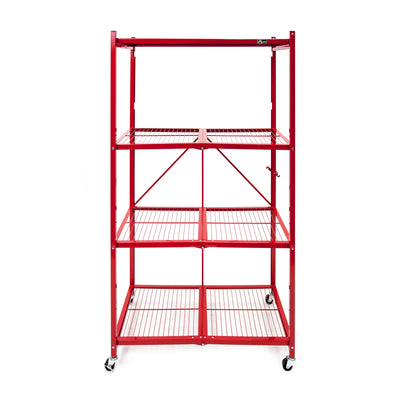 The R5 - Foldable 4-Tier Storage Rack On Wheels. Large Heavy-Duty Model.